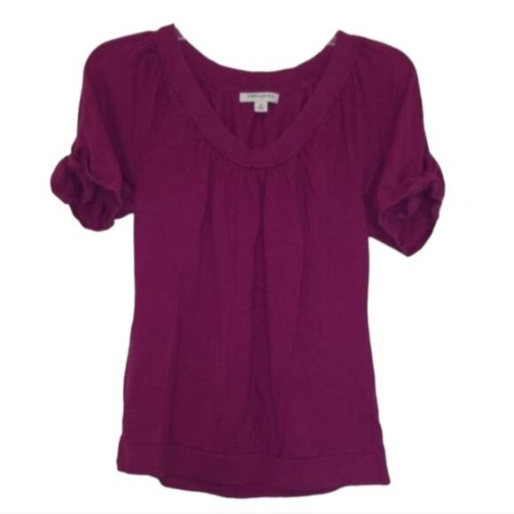 Banana Republic Top Short Sleeve Sweater Purple WOMEN'S  WOMAN'S SIZE Medium - Picture 2 of 8